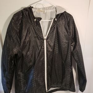 Nanette Lepore XL Black Windbreaker Jack Hoodie Pattern